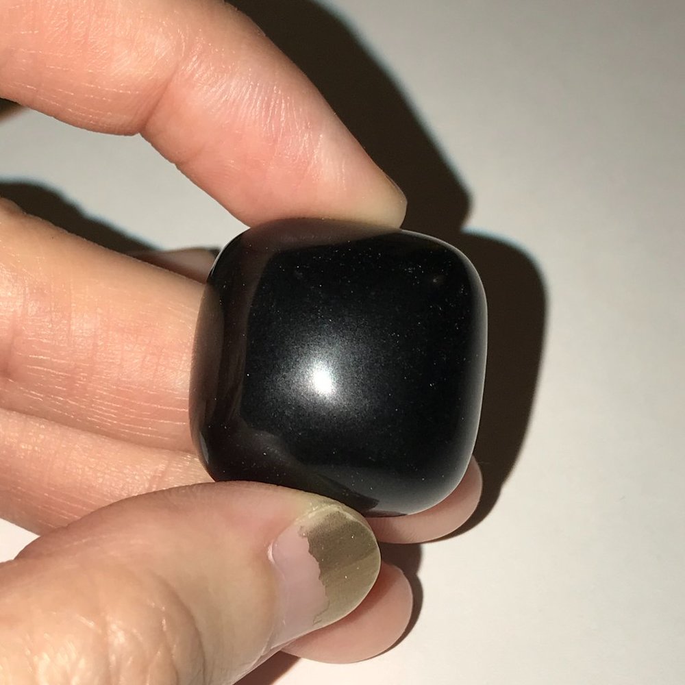 Square Obsidian Pin